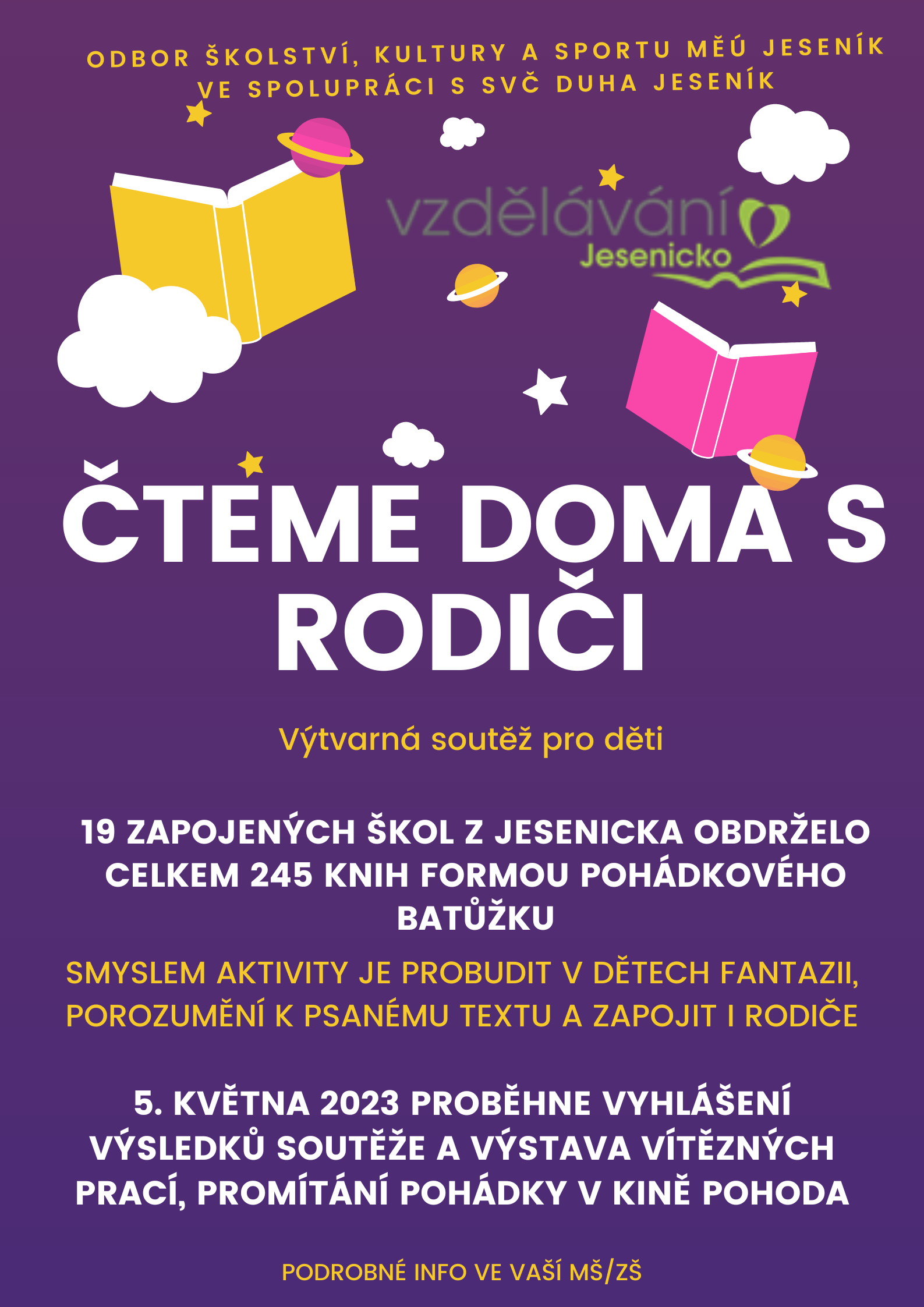 Leden/květen 2023 - Batůžek plný pohádek neboli „Čteme doma s rodiči