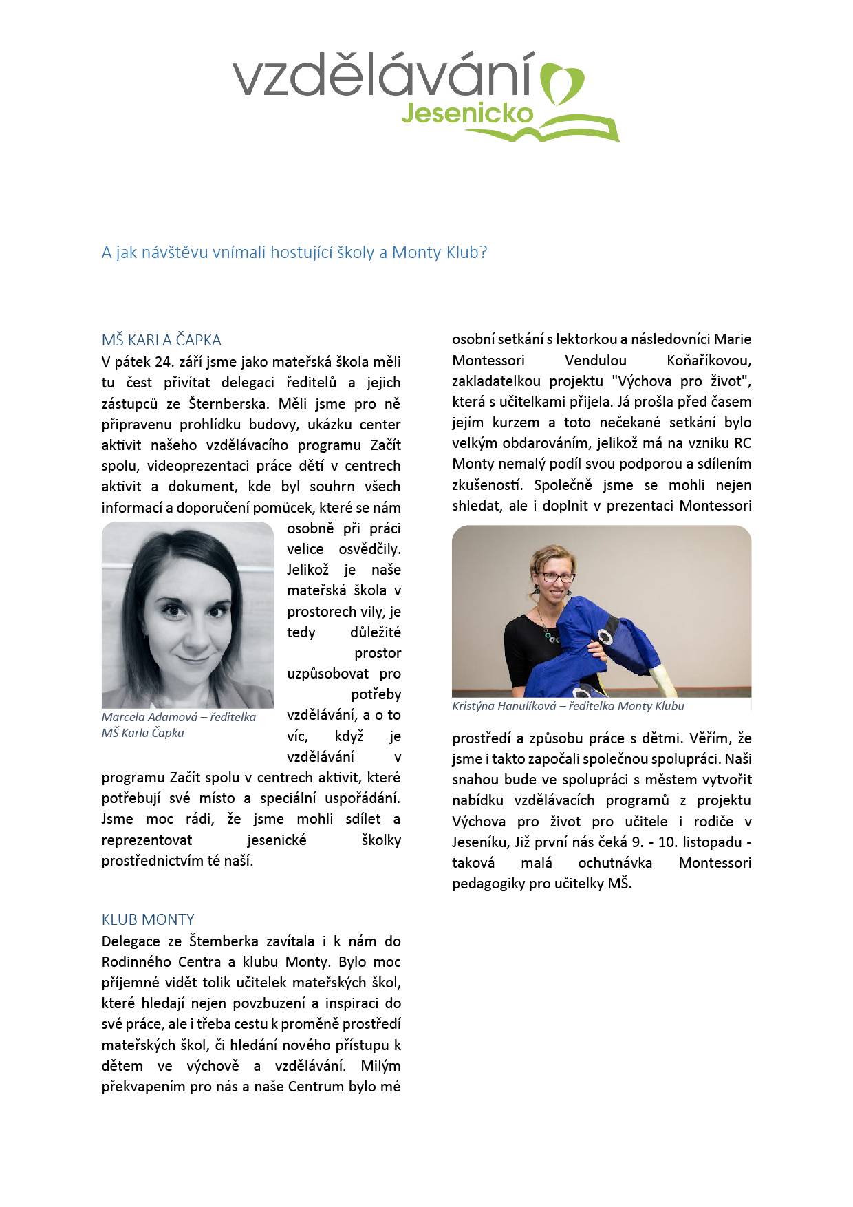 Kvalita vzdělávání na Jesenicku se zvyšuje