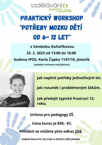23. 2. 2023 Vendula Koňaříková - Praktický workshop 